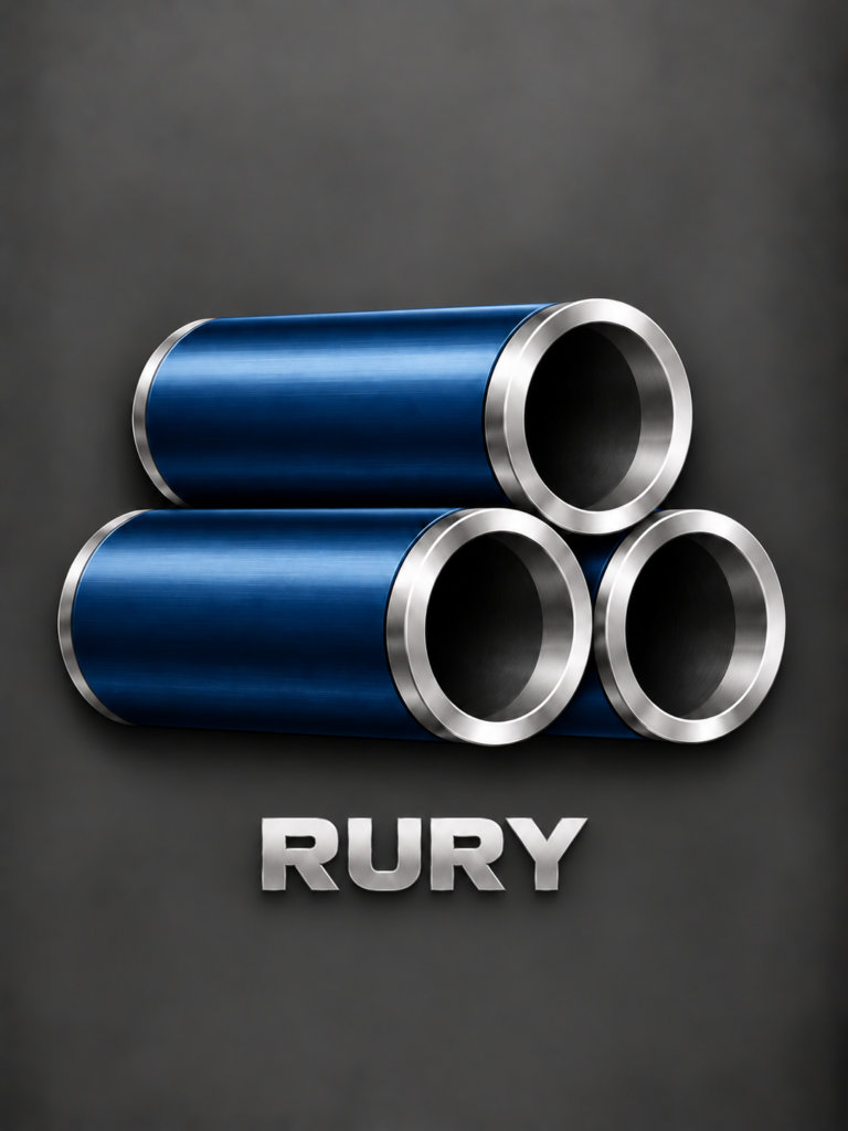 brushed silver rury on navy pipes